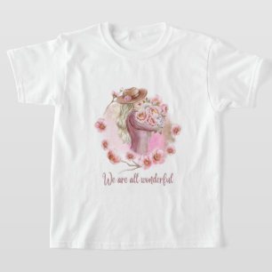 T-Shirt Graphique Blanc pour Fille We Are Wonder f