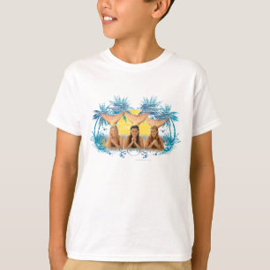 T-shirt Graphique bleu de palmier de groupe