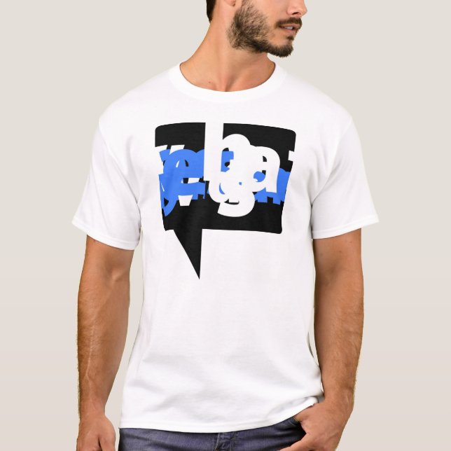 T-shirt graphique - bleu visuel de voix (Devant)