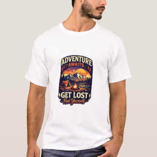 T-Shirt Graphique Camping & Montagne "L'Aventure A