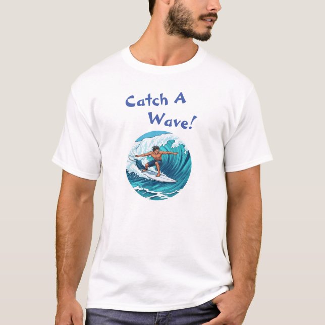 T-Shirt Graphique Catch-A-Wave Surfer (Devant)