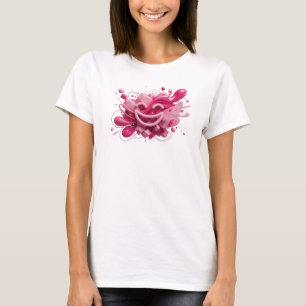 T-shirt graphique Catchy Pink HAPPY FACE