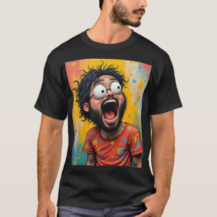 T-shirt graphique Chaos Crazy Pop Art vibrant