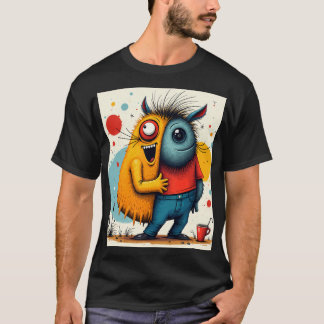 T-shirt graphique Chaos Pop Art vibrant et fou