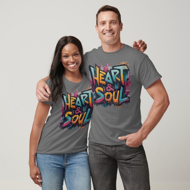 T-shirt graphique coeur et âme (Unisexe)