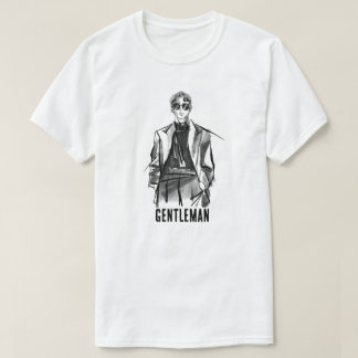 T-Shirt Graphique Croquis de Mode Minimaliste pour