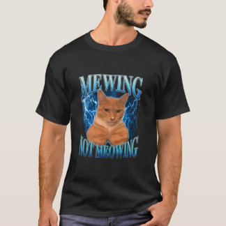 T-shirt Graphique Cute Kitten Drôle Animal Mewing Pas Meow