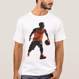 T-shirt Graphique d'action de joueur de basket-ball dynami