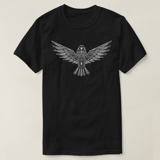T-shirt Graphique d'aigle natif moderne par Mortal Des (Design devant)