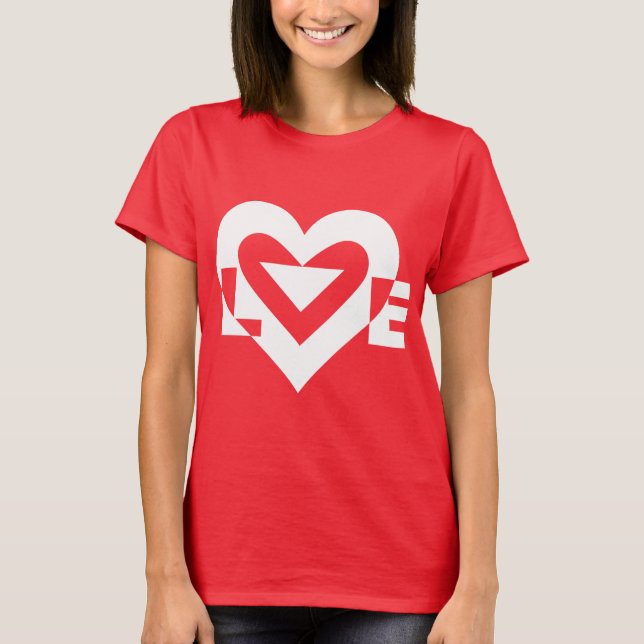 T-shirt Graphique d'amour cool, blanc (Devant)