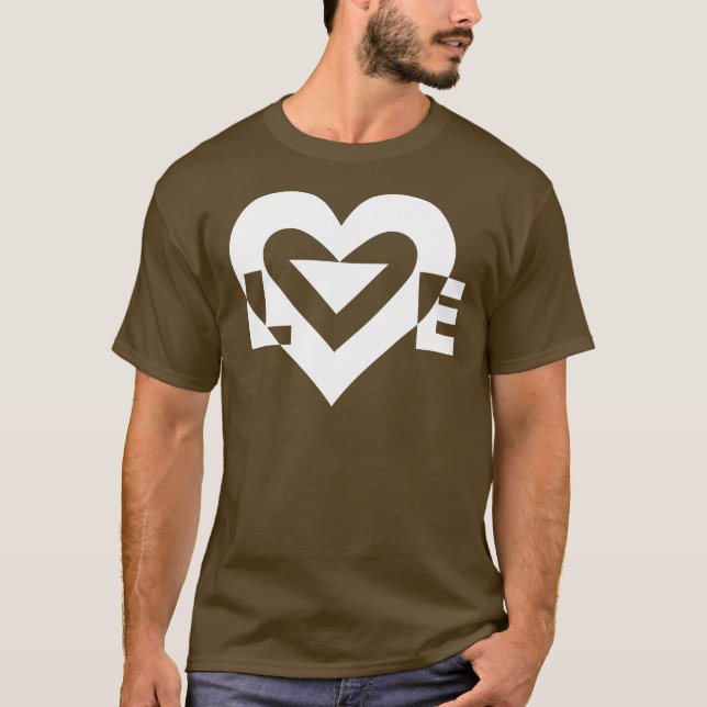 T-shirt Graphique d'amour cool, blanc (Devant)