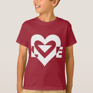 T-shirt Graphique d'amour cool, blanc
