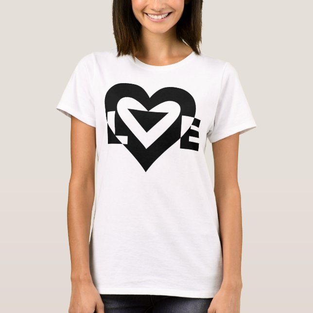 T-shirt Graphique d'amour cool, noir (Devant)