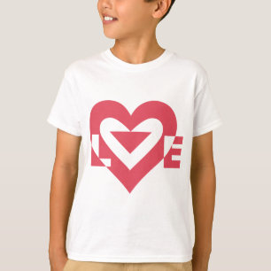 T-shirt Graphique d'amour cool, rose cerise