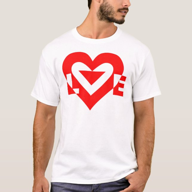 T-shirt Graphique d'amour cool, Rouge (Devant)