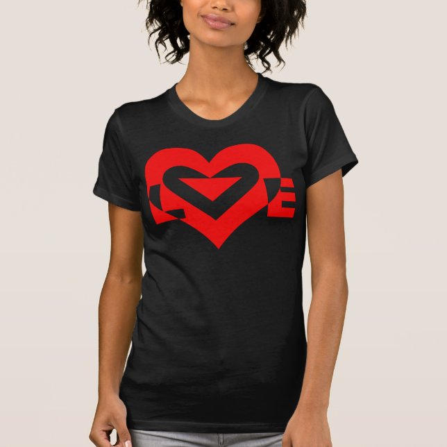 T-shirt Graphique d'amour cool, Rouge (Devant)