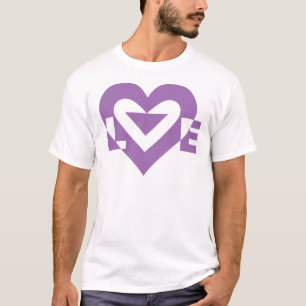 T-shirt Graphique d'amour cool, violet