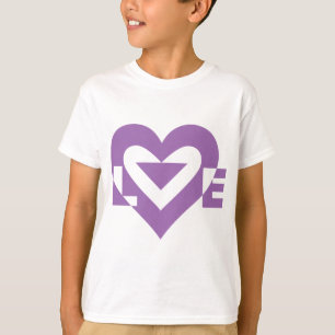 T-shirt Graphique d'amour cool, violet