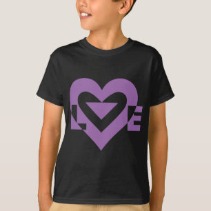 T-shirt Graphique d'amour cool, violet