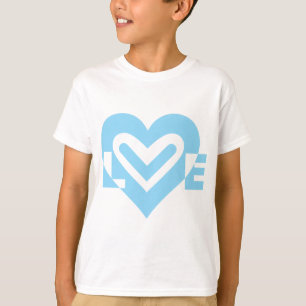 T-shirt Graphique d'amour mignon en bleu