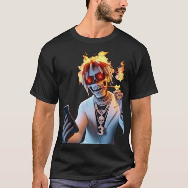 T-shirt graphique d'attitude des garçons gras (Devant)