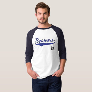 T-shirt Graphique de base-ball de castors