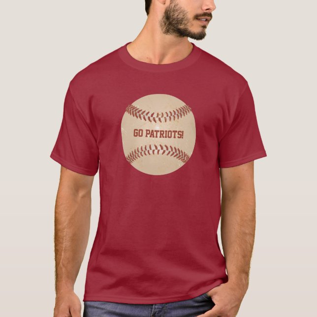T-shirt Graphique de baseball en relief du message personn (Devant)