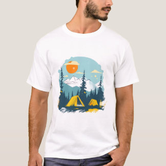 T-shirt graphique de camp d'été rétro !