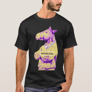 T-shirt Graphique de cheval violet / citations motivantes