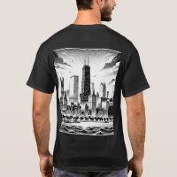 T-shirt graphique de Chicago Skyline