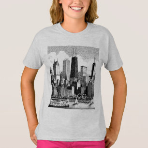 T-shirt graphique de Chicago Skyline