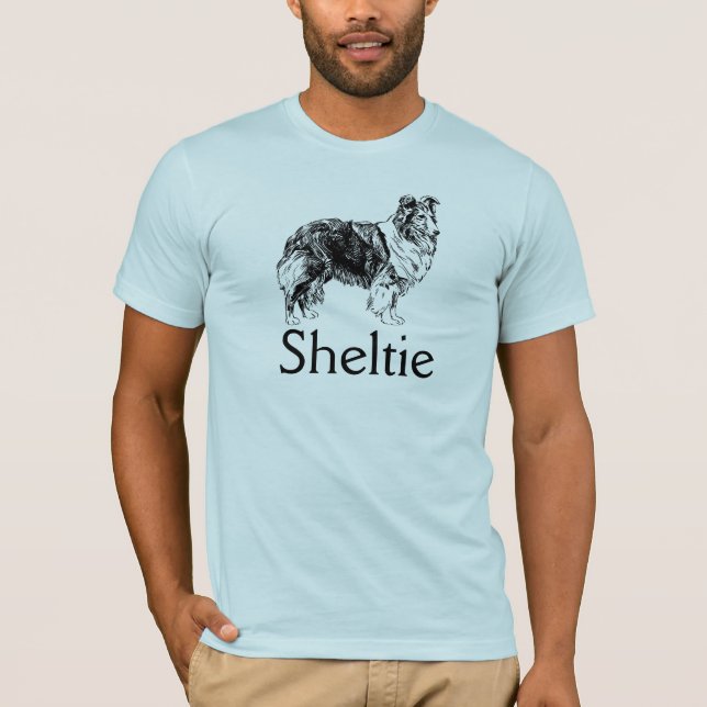 T-shirt Graphique de chien de Sheltie (Devant)