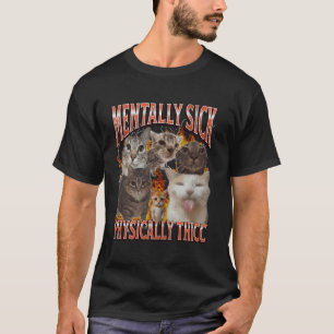T-shirt Graphique de contrefaçon de mème de chat drôle phy