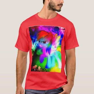 T-shirt Graphique de couleur de fond arc-en-ciel