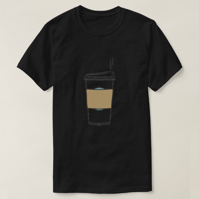 T-Shirt Graphique De Coupe De Café (Design devant)
