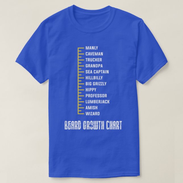 T-shirt Graphique de croissance de la barbe 2 (Design devant)