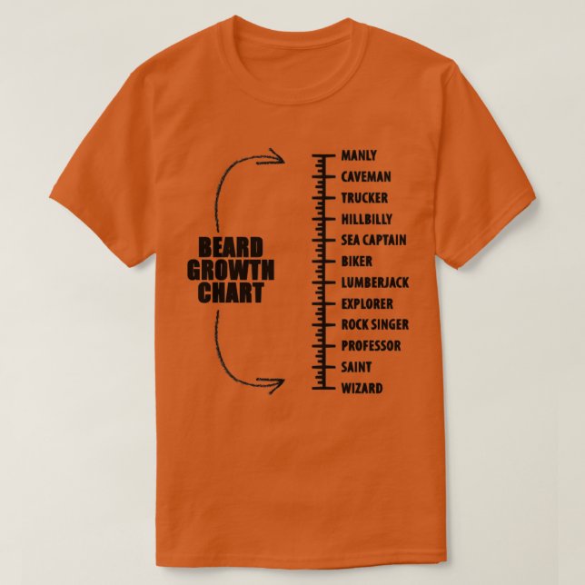 T-shirt Graphique de croissance de la barbe rétro Hommes p (Design devant)