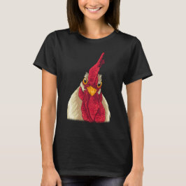 T-shirt Graphique de dessin amusant du visage de poulet