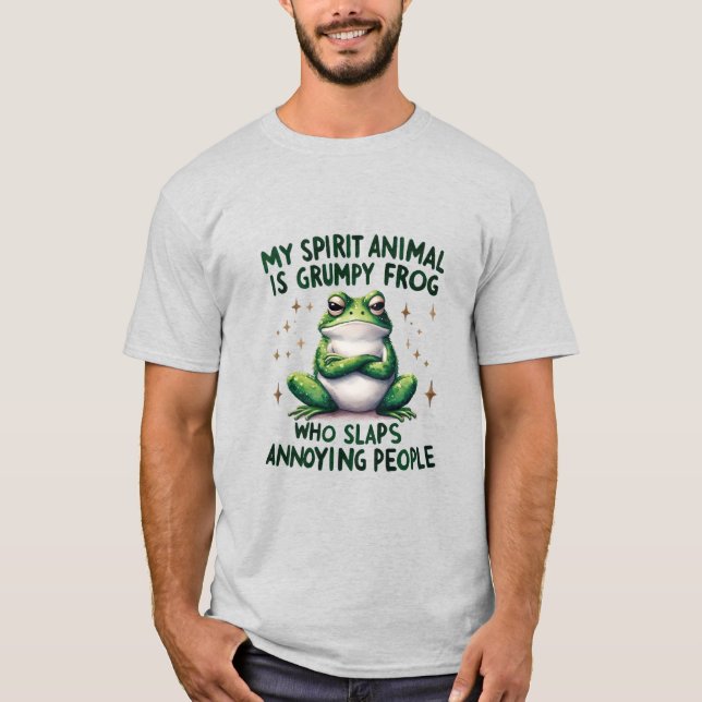 T-shirt Graphique de devis de grenouille gras et sassy (Devant)