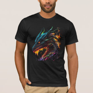 T-shirt Graphique de dragon de flamme de dragon de feu