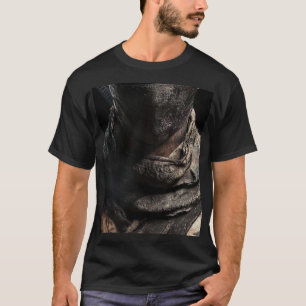 T-Shirt Graphique de Faune à Gros Plan sur Rhinocé