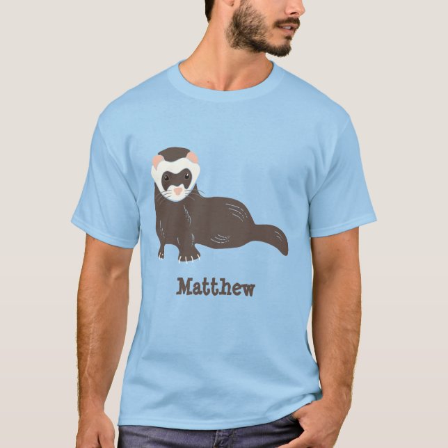 T-shirt Graphique de Ferret Brown personnalisé (Devant)