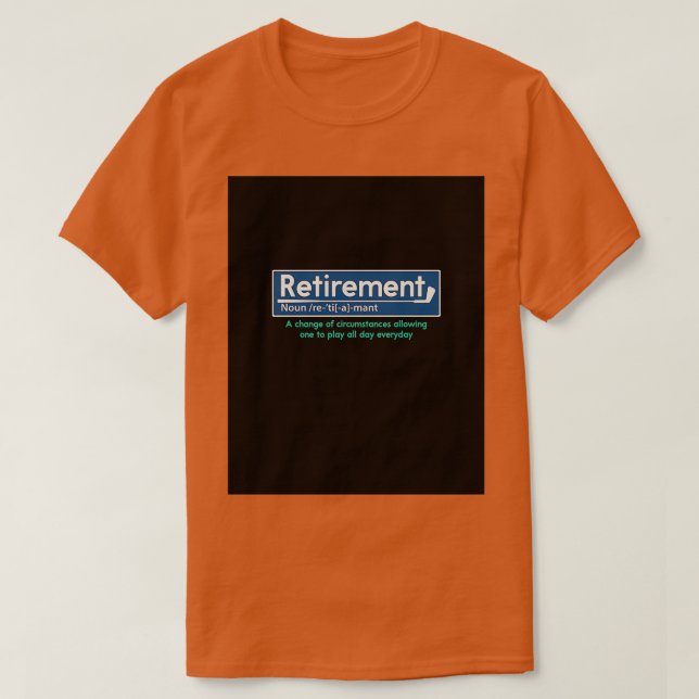 T-shirt Graphique de Golfer retraité amusant (Design devant)