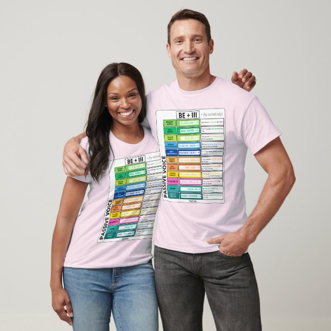 T-shirt Graphique de grammaire vocale passive (Unisexe)