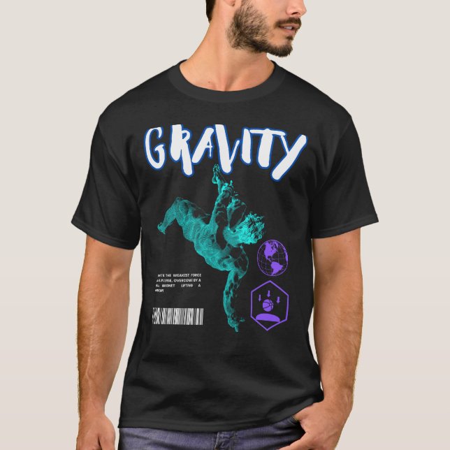 T-shirt graphique de gravité (Devant)