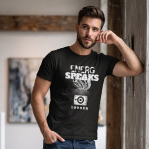 T-shirt Graphique de haut-parleur Energy Speaks Louder Bla