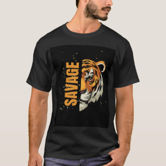 T-shirt graphique de la face du tigre