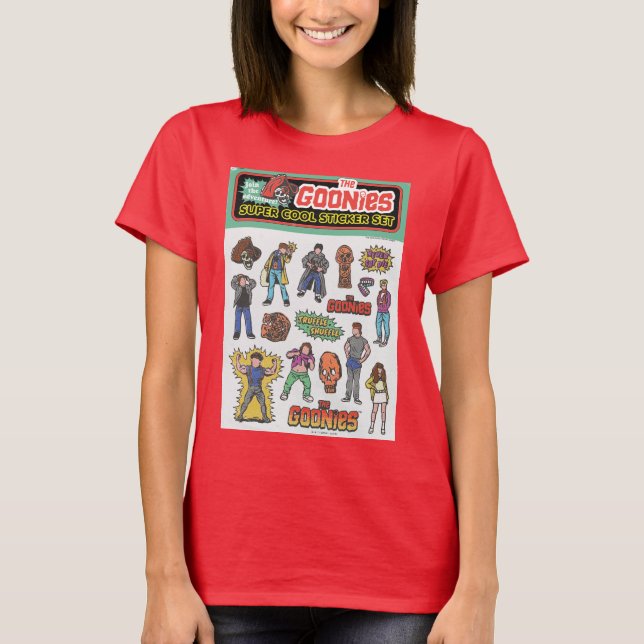 T-shirt Graphique de la feuille d'autocollants rétro Gooni (Devant)