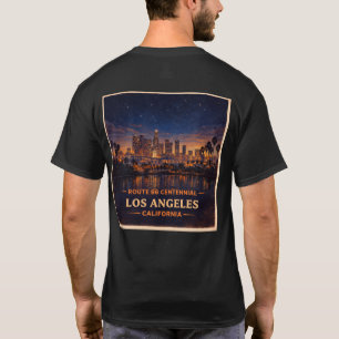 T-shirt Graphique de la ligne d'horizon de LA pour le cent