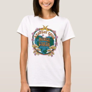 T-shirt Graphique de la Terre mère rétro des années 70